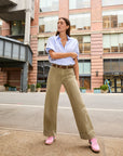 Edyson - Vincent High Rise Roll Up Raw Hem - Moss -