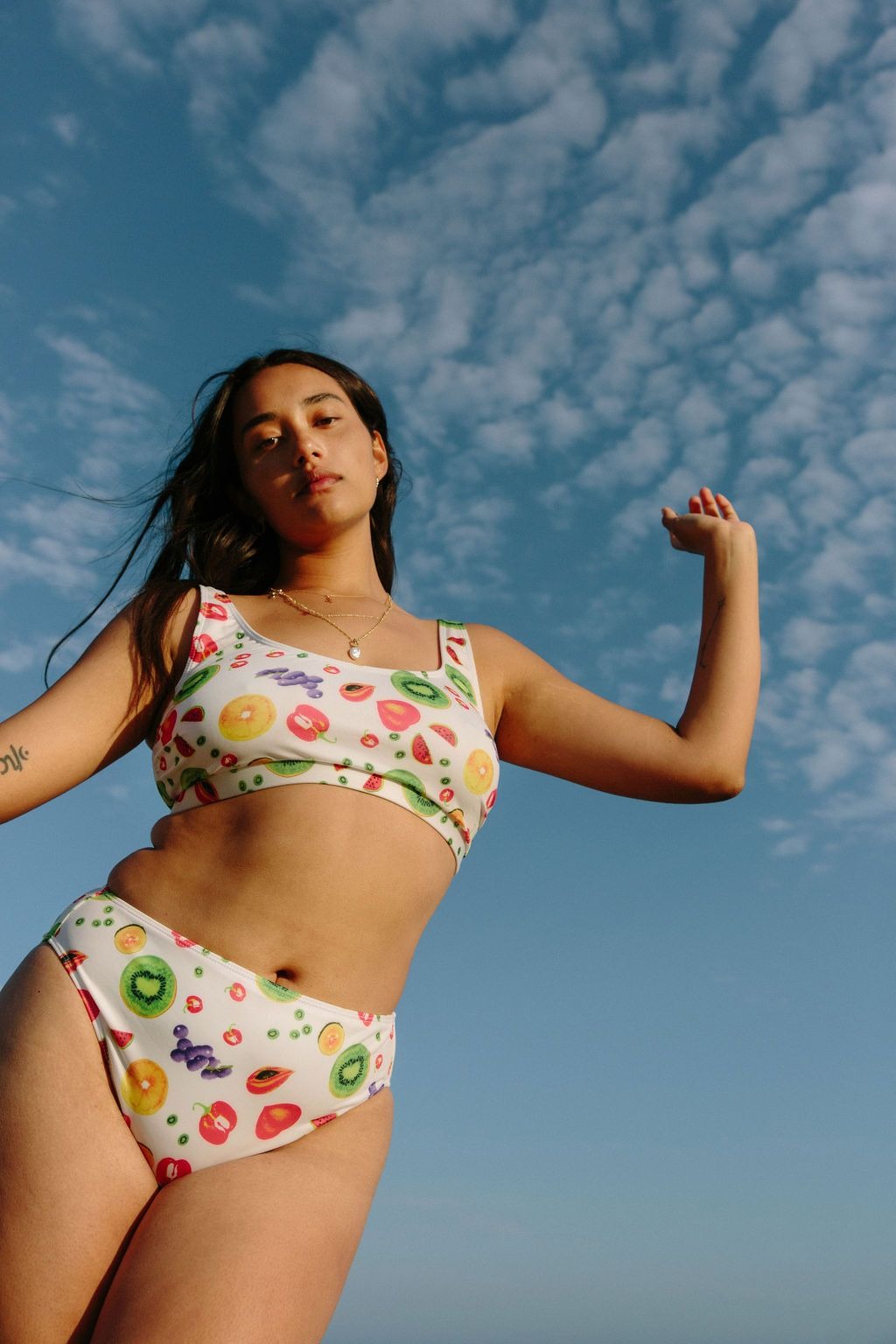 WRAY - Sport Bikini Top - Fruit Print -