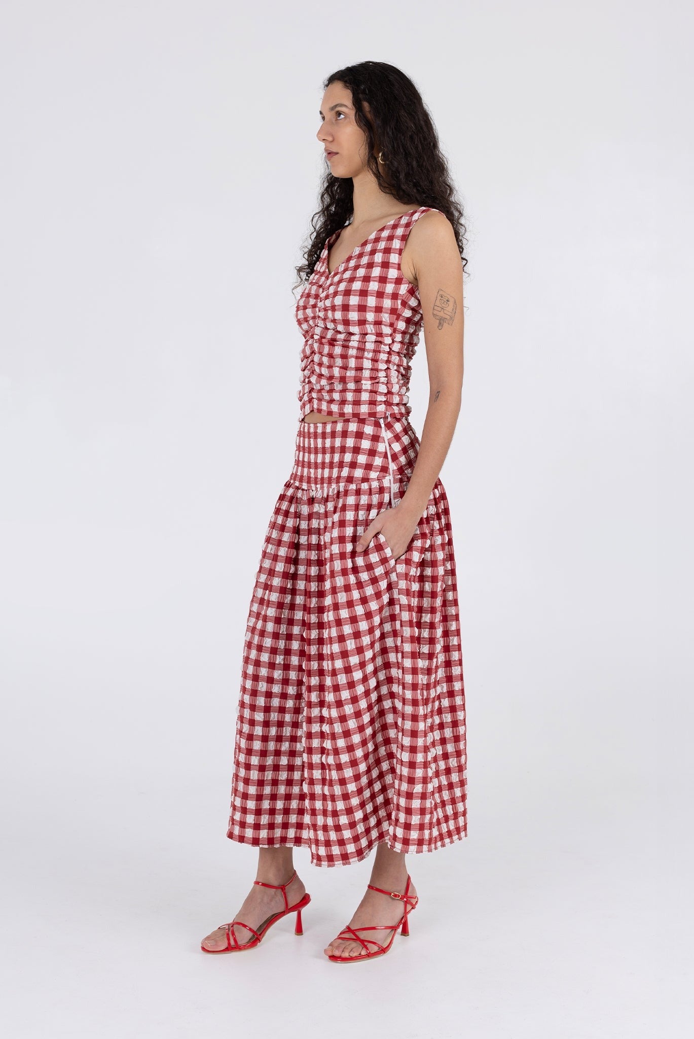 WRAY - Lulu Skirt - Lipstick Check -