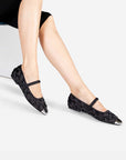 Intentionally Blank - Ribbons Satin Braided Mary Jane Flat -