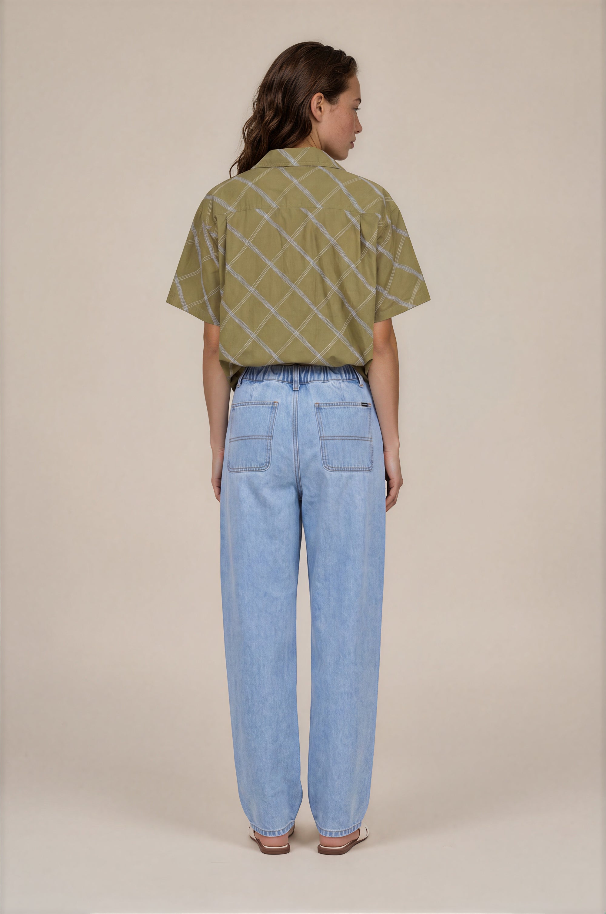 Obey - Lilith Diamond Stitch Shirt - Olivine Multi -