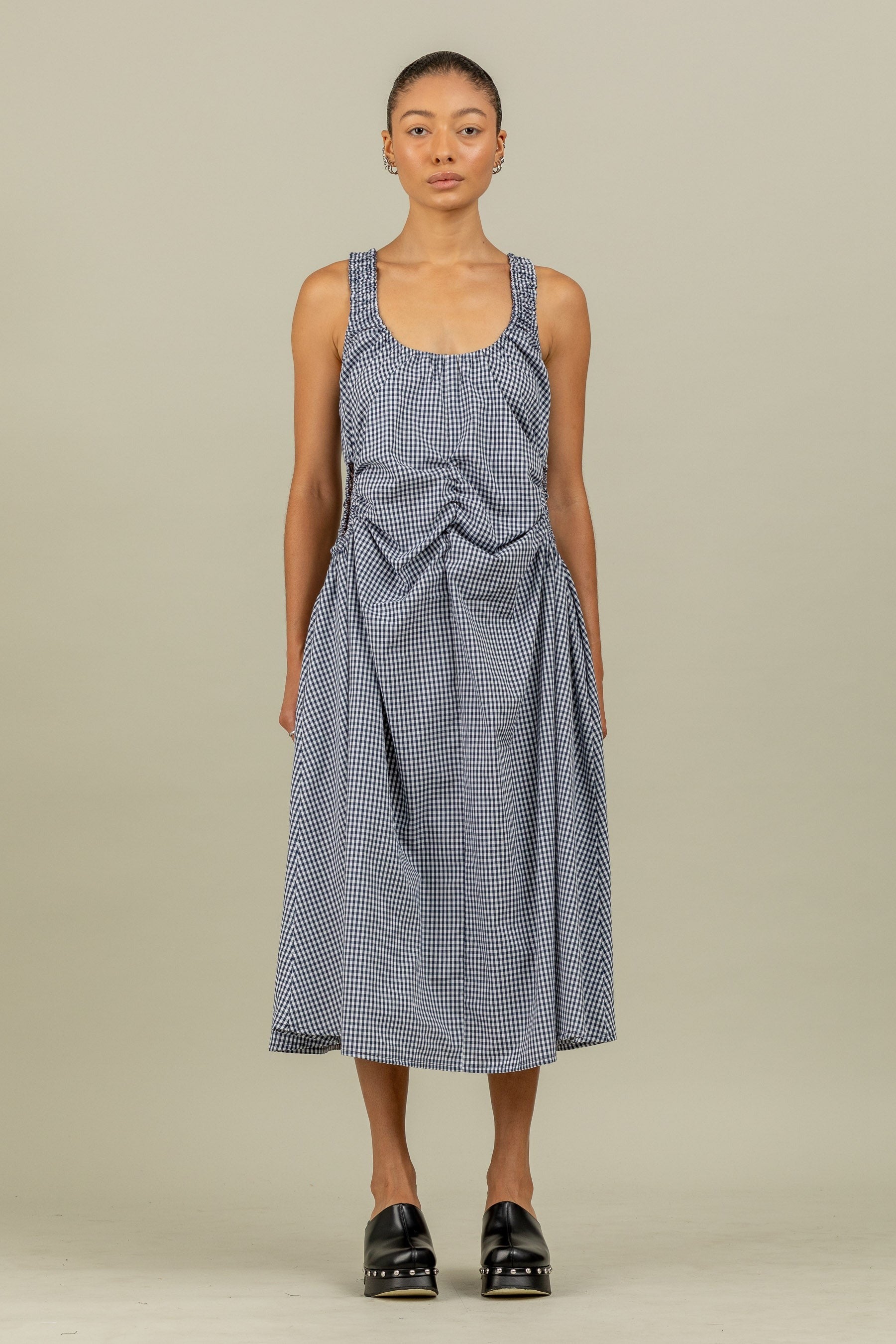 Toit Volant - Eva Luca Dress - Navy White Gingham -