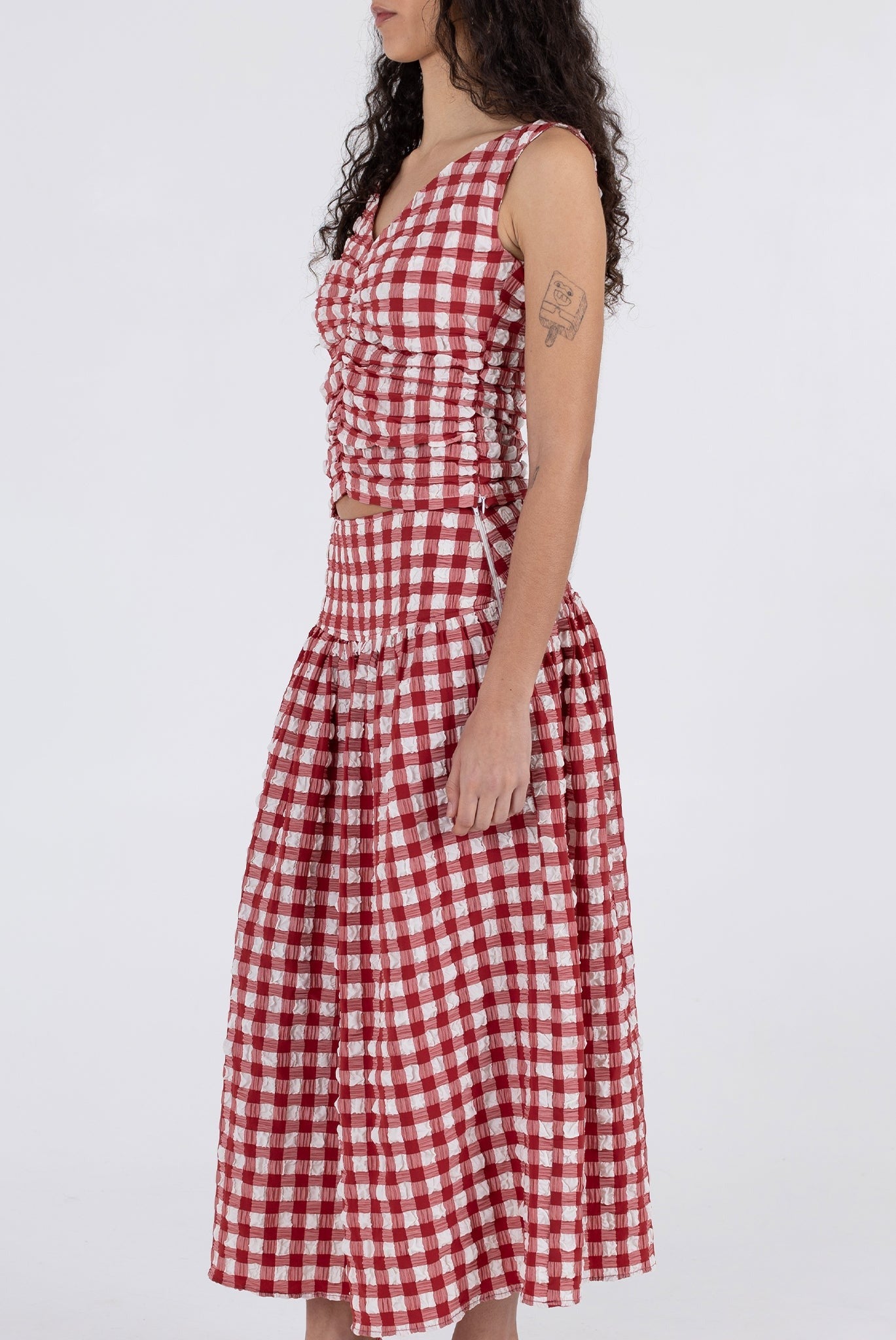 WRAY - Isabella Top - Lipstick Check -