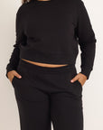 Organic Basics - Weekend Crop Crewneck - Black -