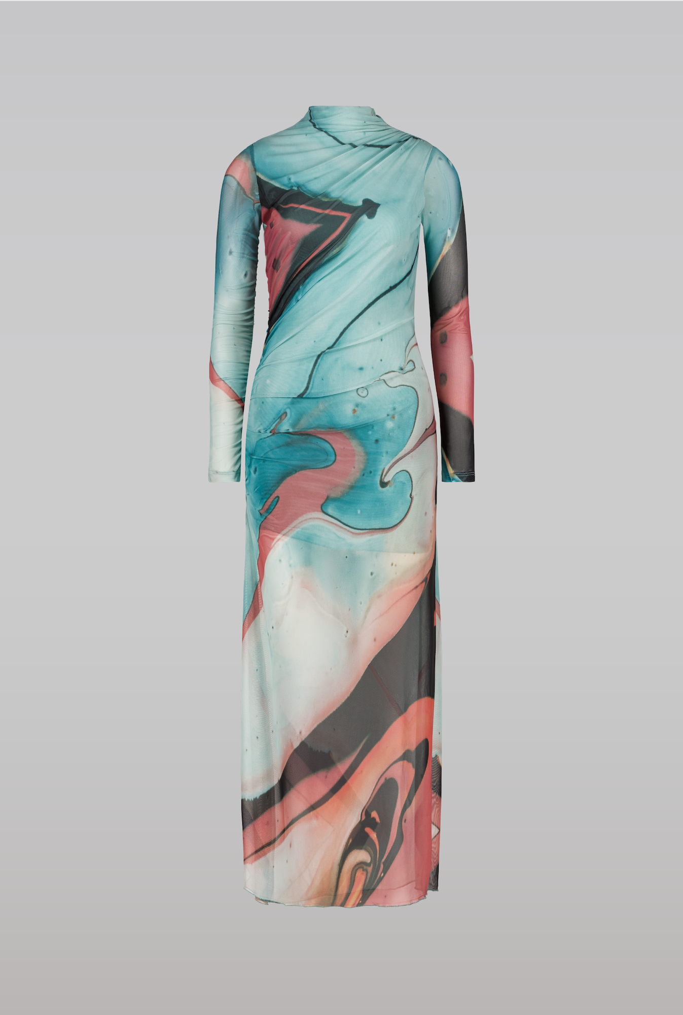 SAEMDI - LAVA PRINTED MESH DRESS -