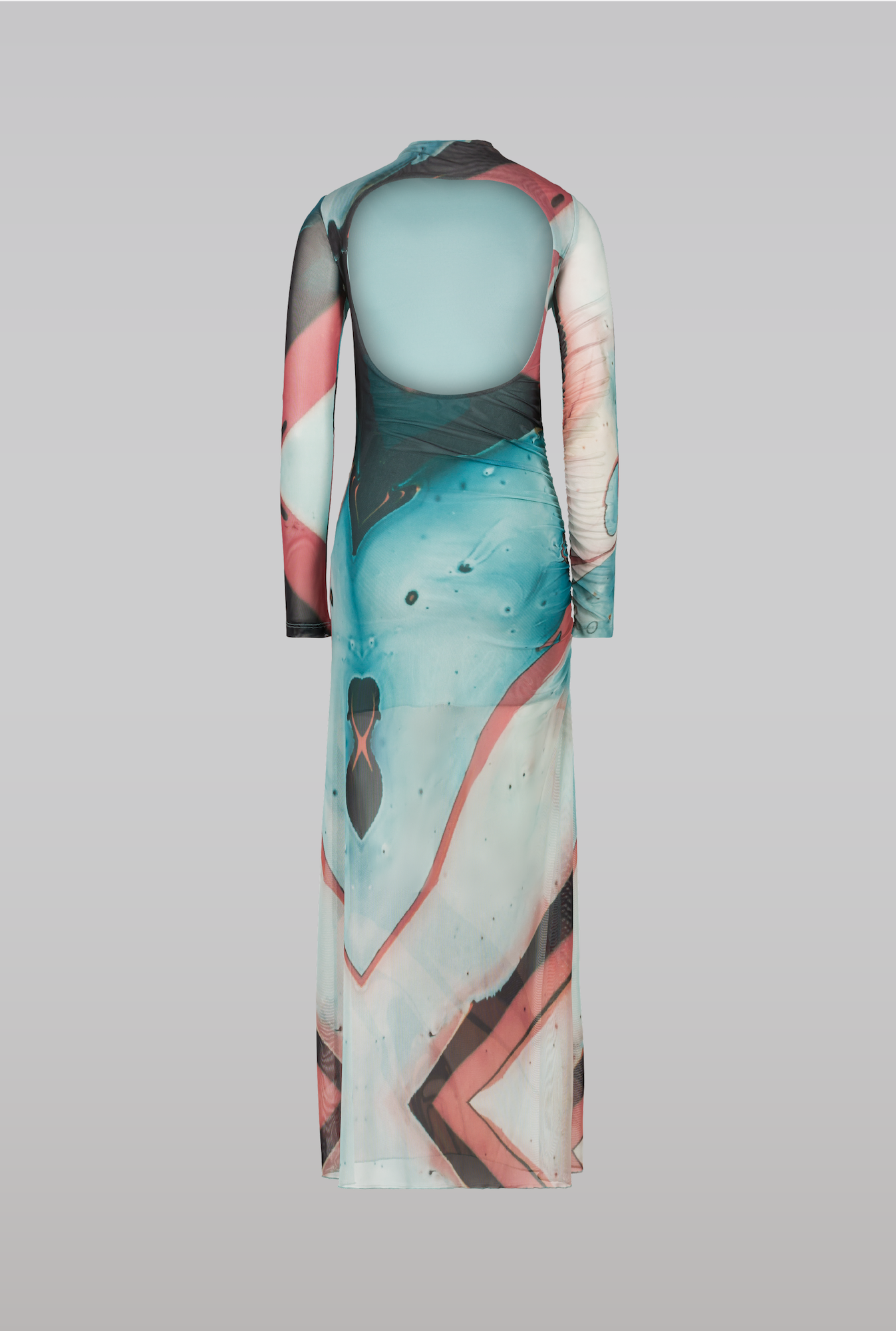SAEMDI - LAVA PRINTED MESH DRESS -