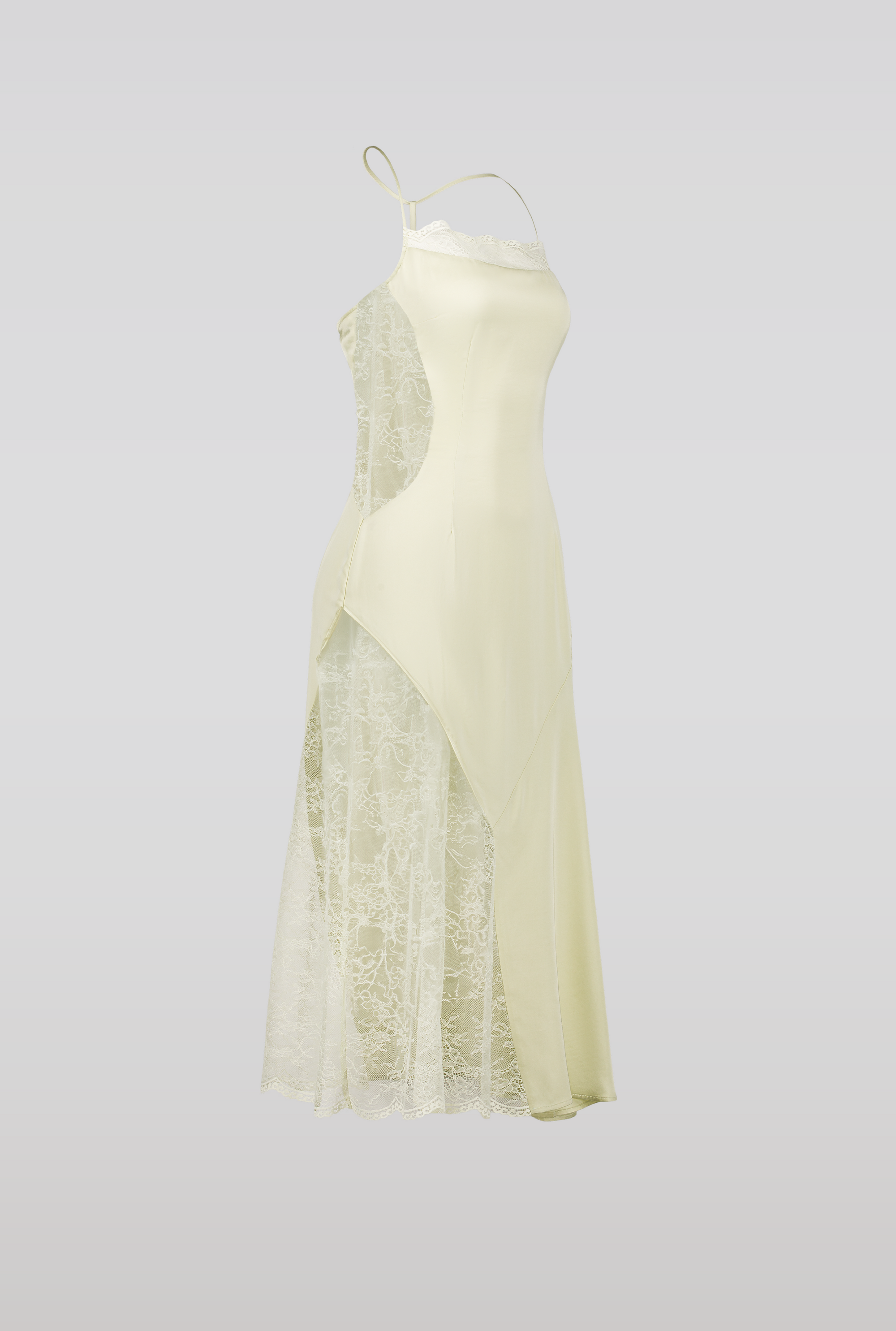 SAEMDI - ALISE LACE TRIM MIDI DRESS -