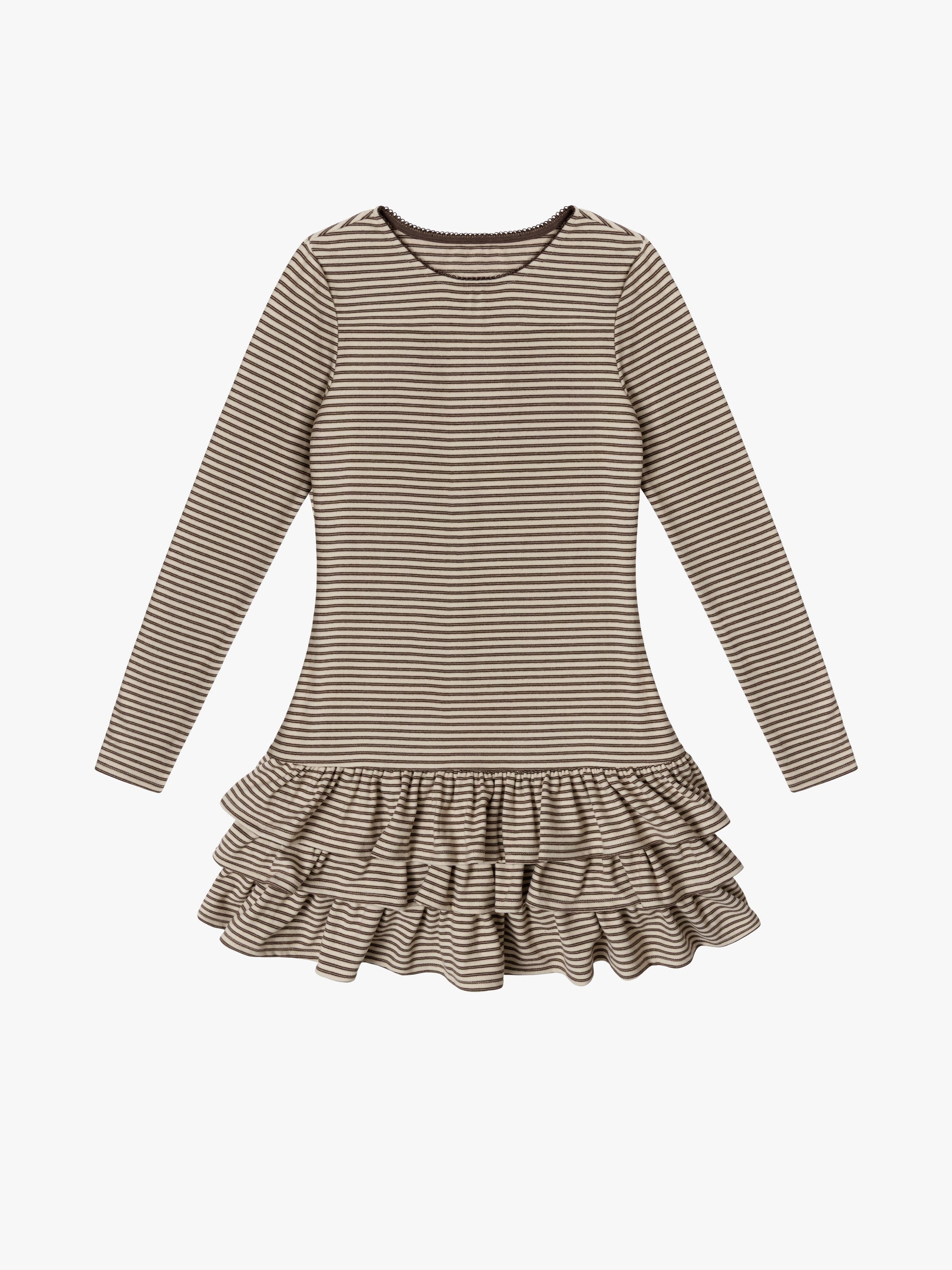 Lisa Says Gah - Colette Mini Dress - Brown Stripe -