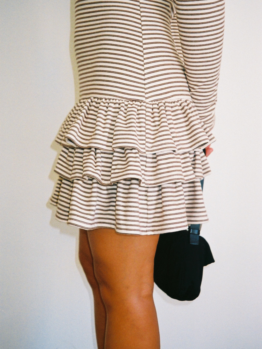 Lisa Says Gah - Colette Mini Dress - Brown Stripe -