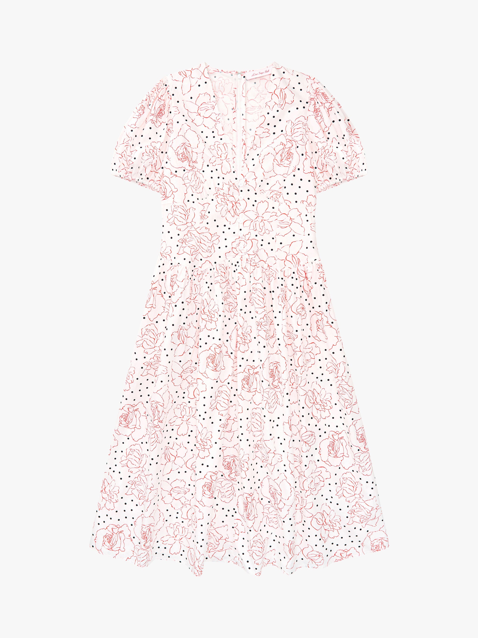 Lisa Says Gah - Elizabeth Dress - Rose White Dot -