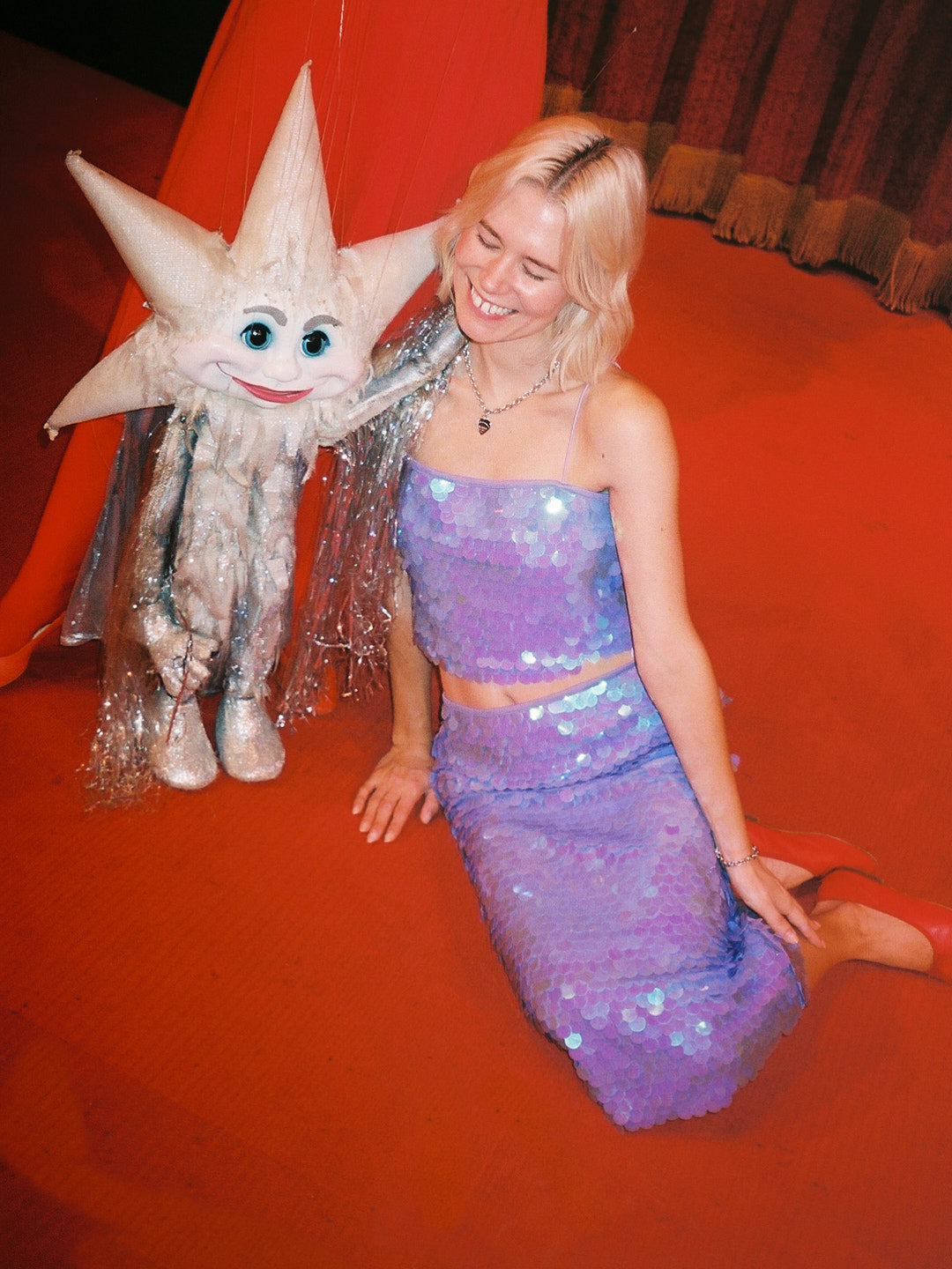 Lisa Says Gah - Siren Skirt - Lilac Paillette -