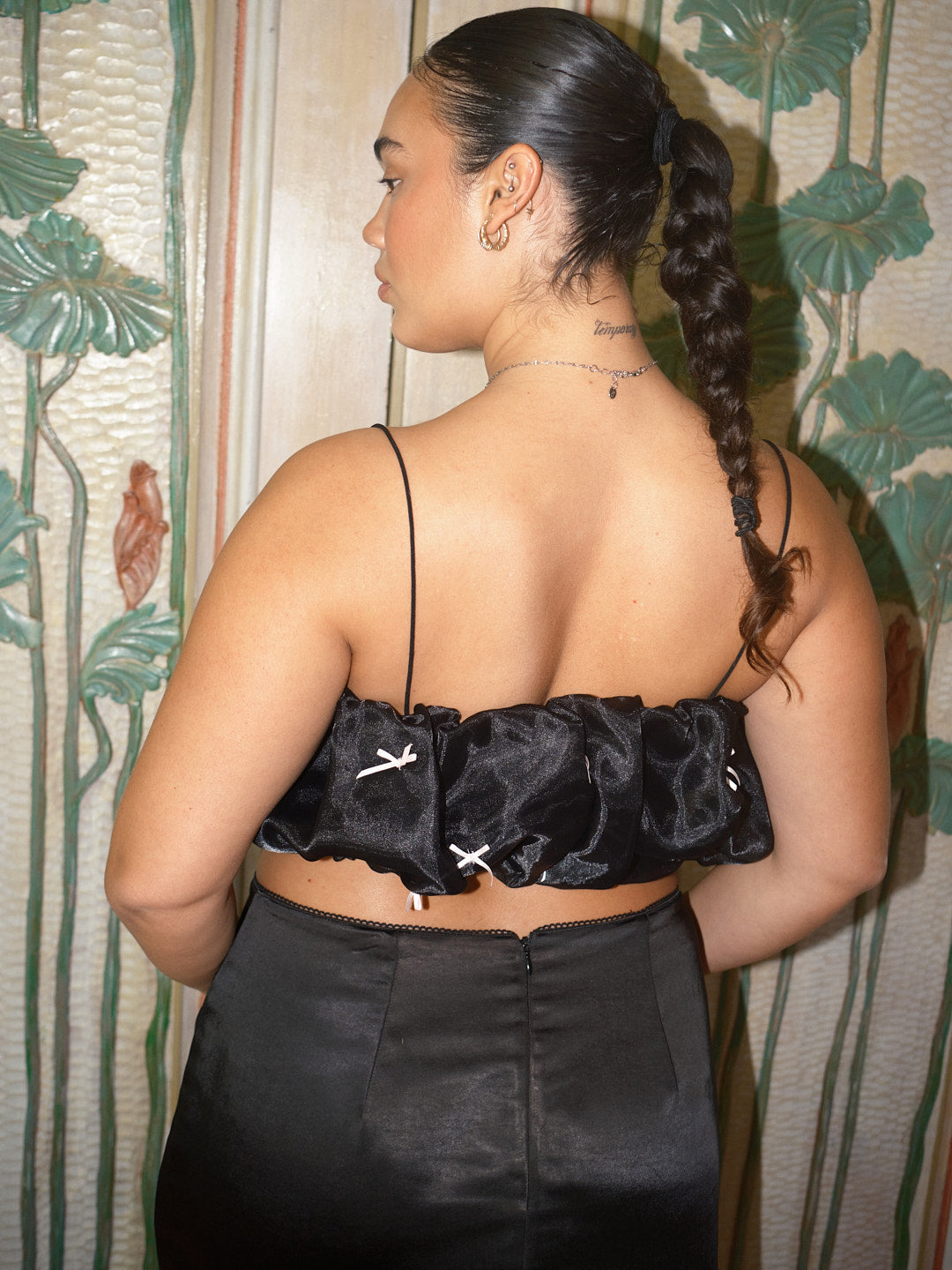 Lisa Says Gah - Jemma Bubble Top - Black Pink Bow -