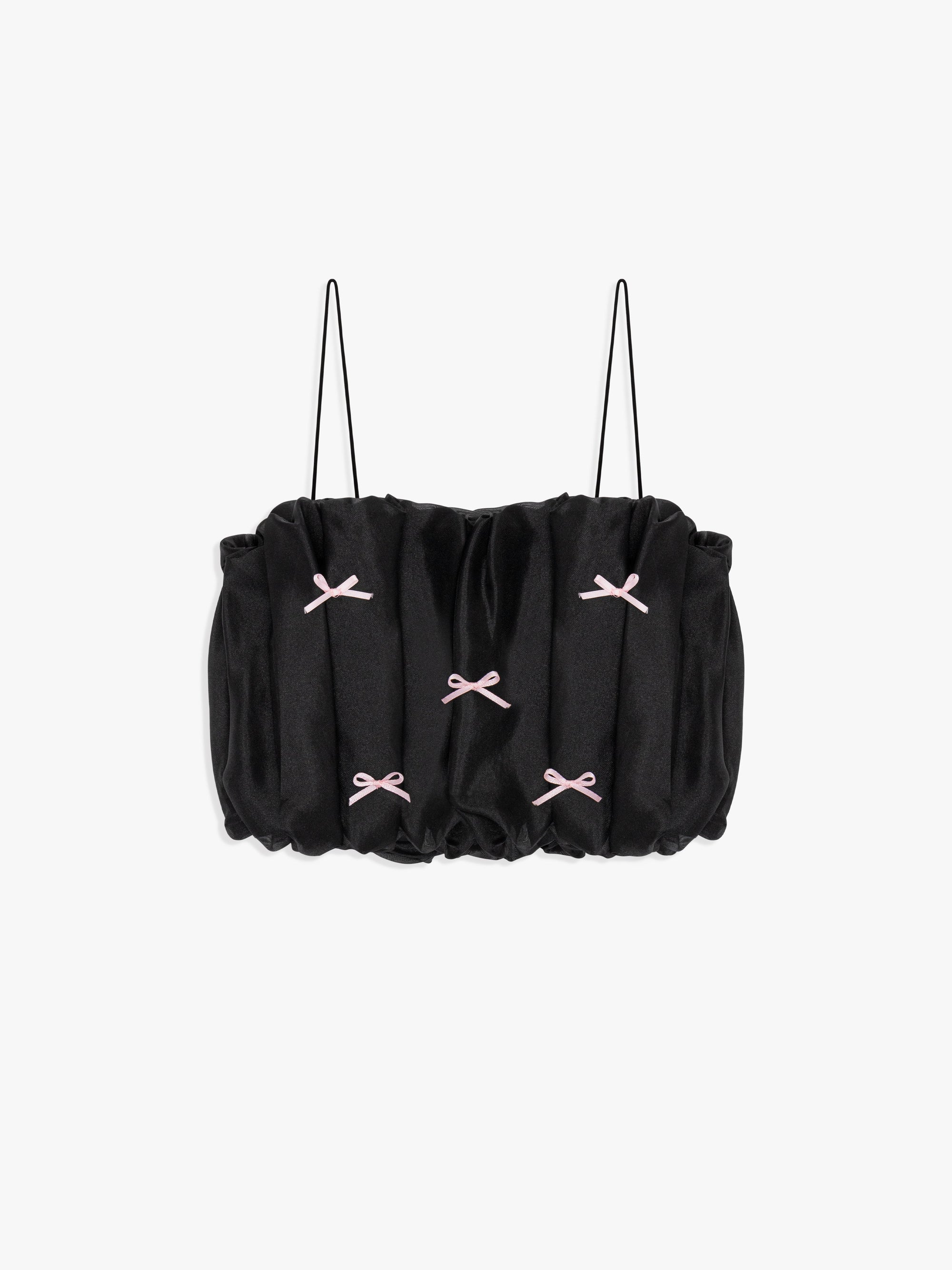 Lisa Says Gah - Jemma Bubble Top - Black Pink Bow -
