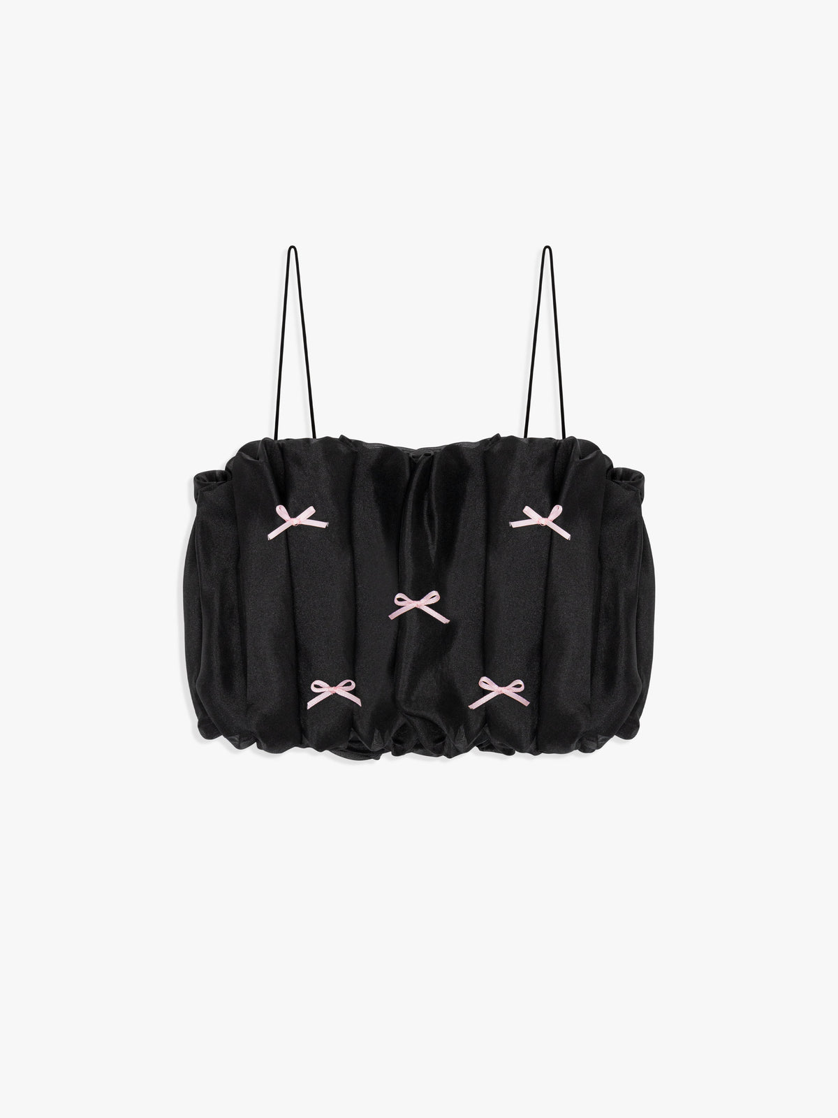 Lisa Says Gah - Jemma Bubble Top - Black Pink Bow -