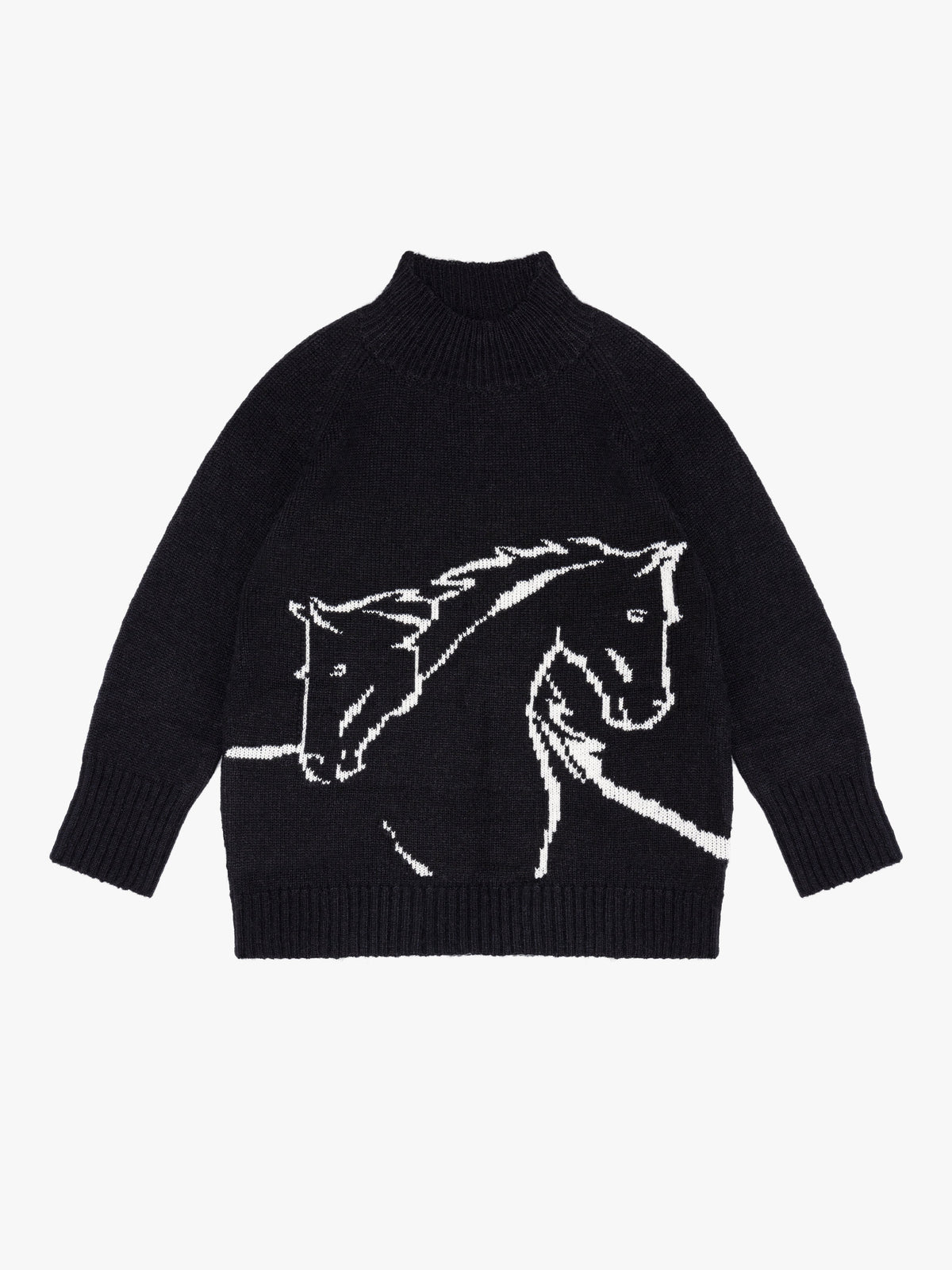 Lisa Says Gah - Louise Mockneck Sweater - Horses -