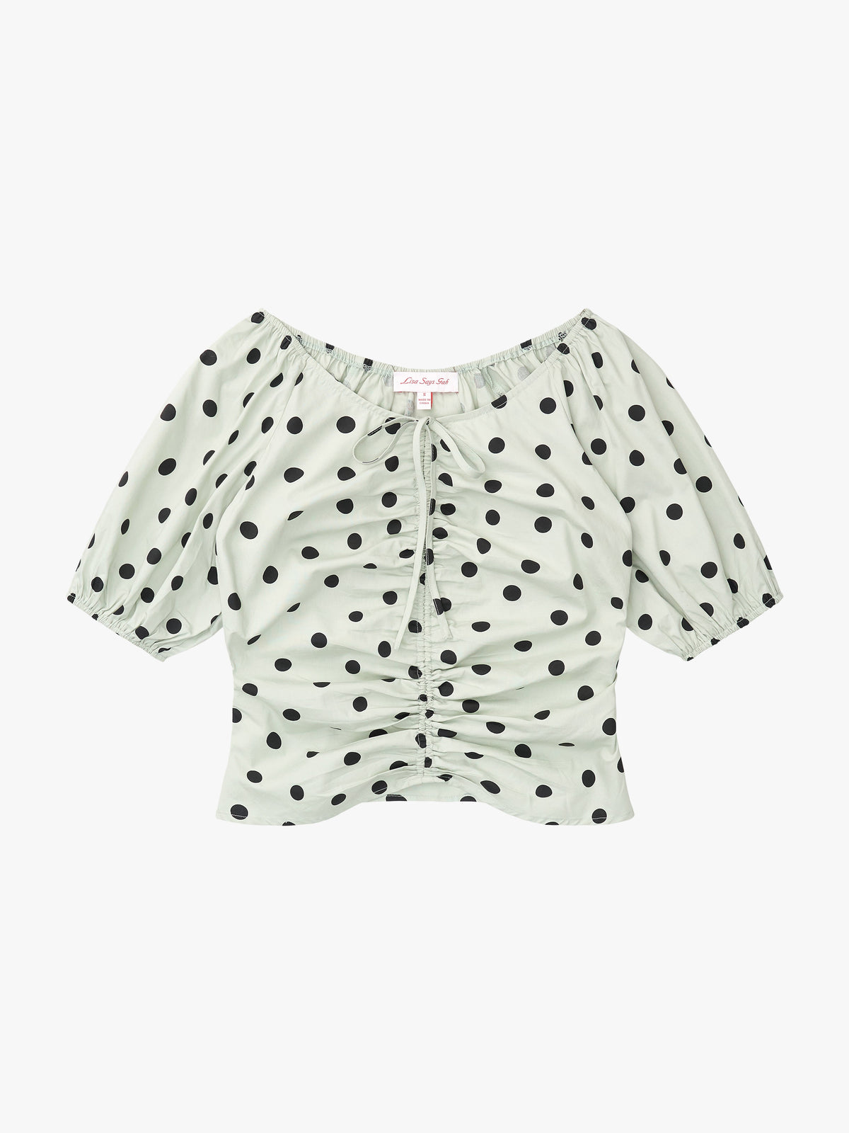 Lisa Says Gah - Margaret Top - Mint Chip Dot -