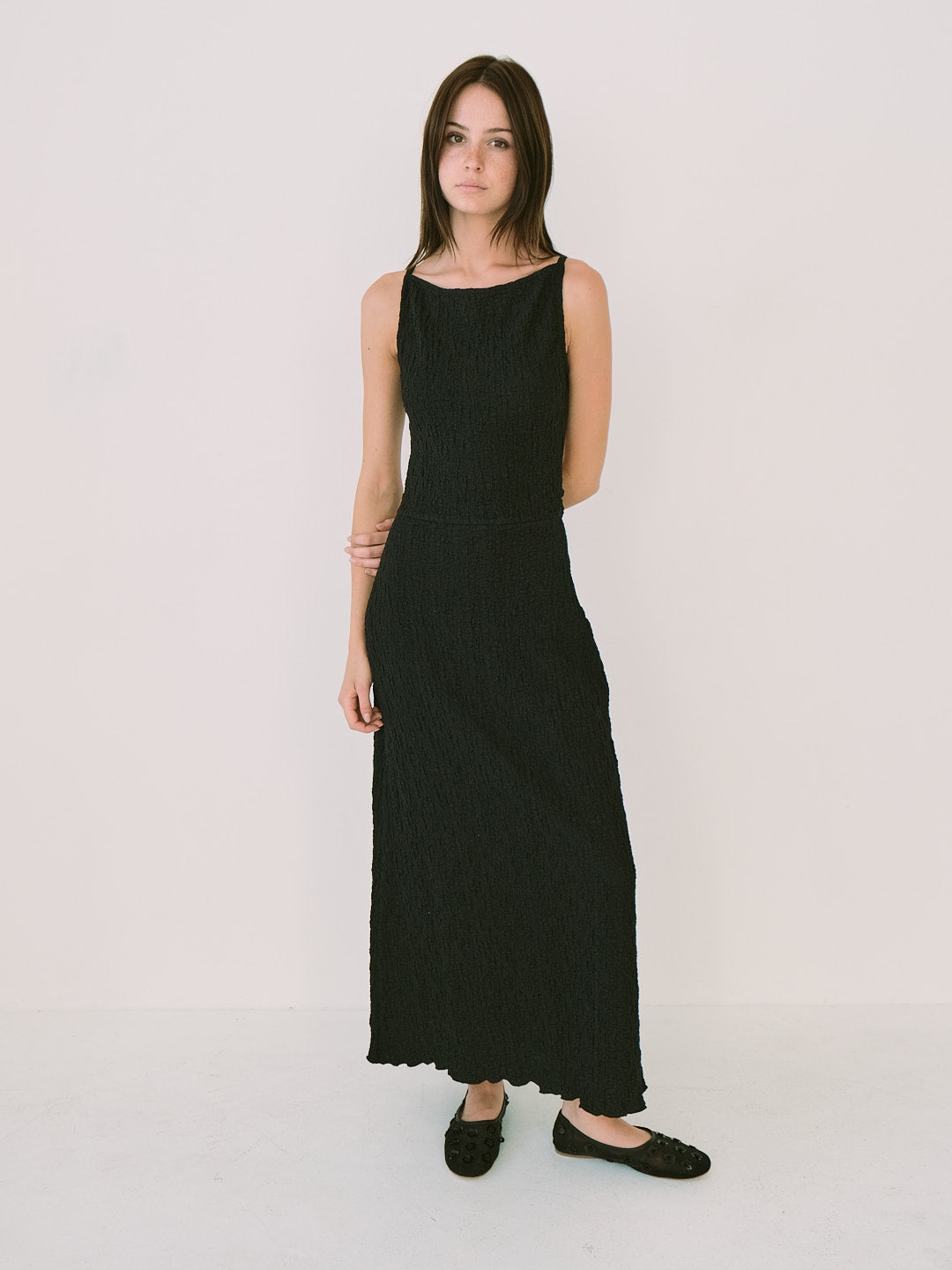 Lisa Says Gah - Maya Dress - Black Crinkle -