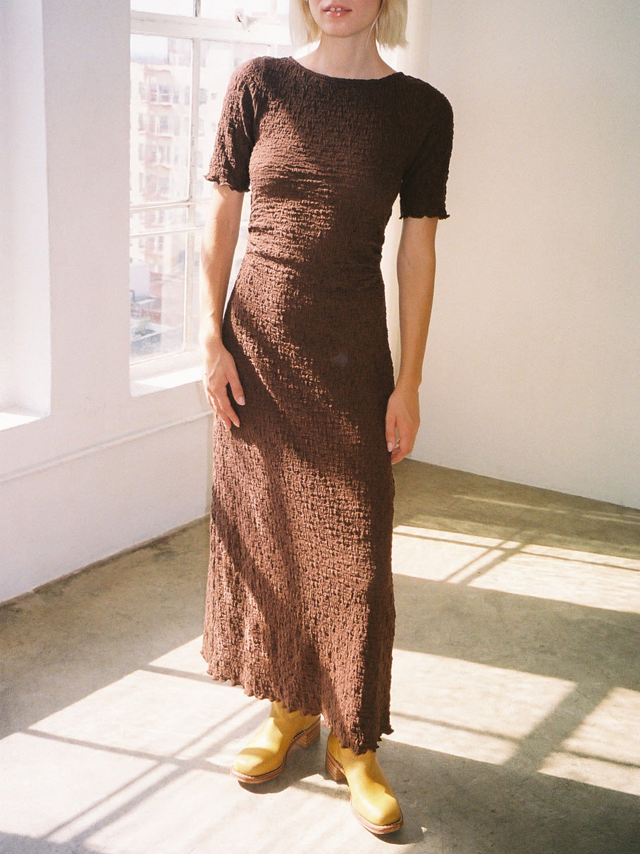 Lisa Says Gah - Maya Short Sleeve Dress - Mocha -