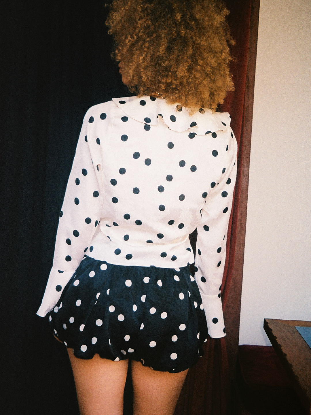 Lisa Says Gah - Ricki Wrap Top - White Dot -