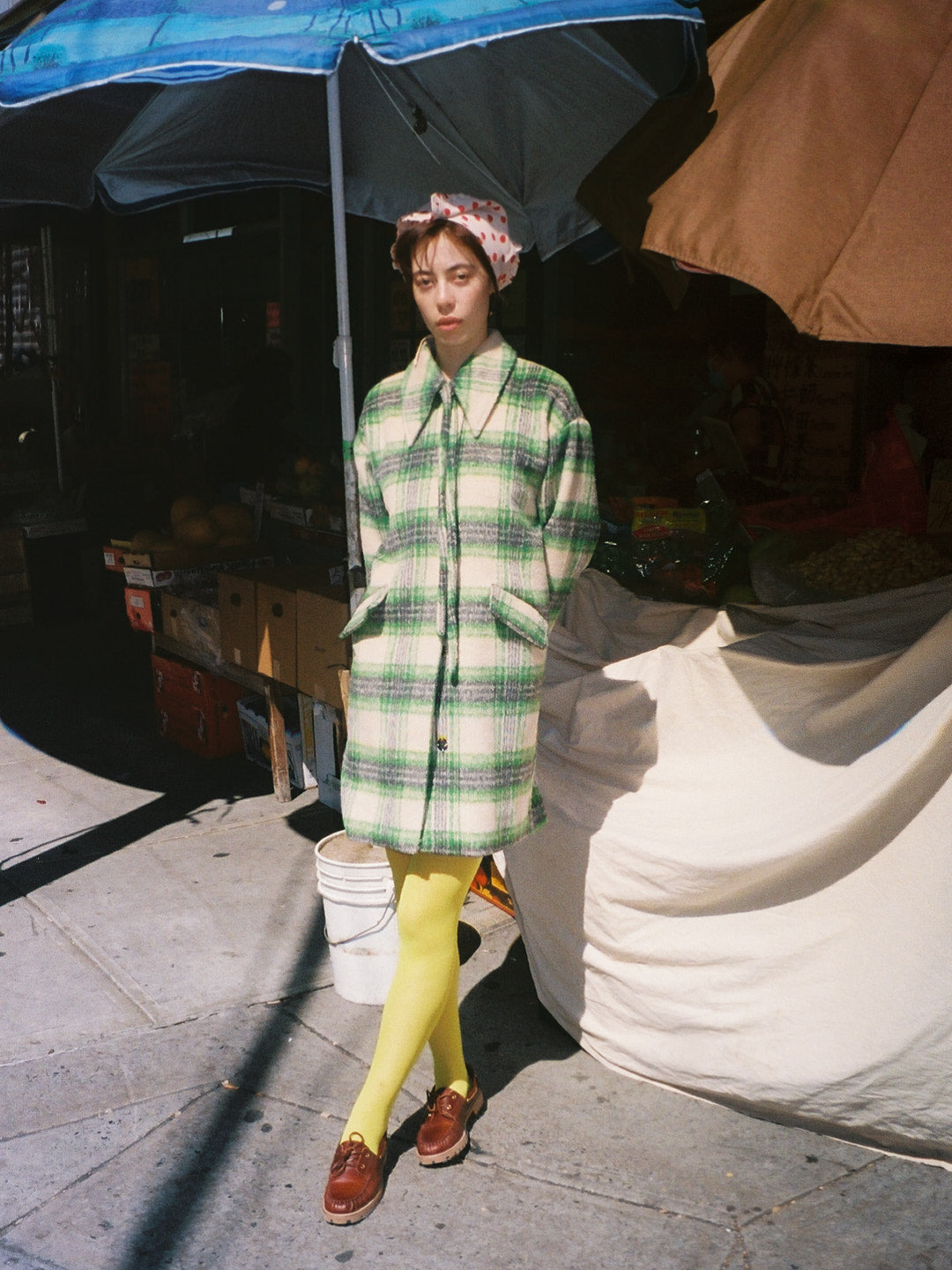 Lisa Says Gah - Chelsea Coat - Moss Plaid -