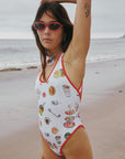 Lisa Says Gah - Bo One Piece - Caviar Dreams White -