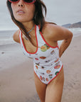 Lisa Says Gah - Bo One Piece - Caviar Dreams White -