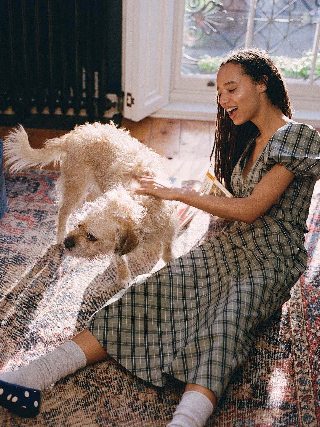 Lisa Says Gah - Emma Dress - Moss Plaid -