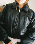 Lisa Says Gah - Raven Bomber Jacket - Black -