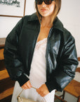 Lisa Says Gah - Raven Bomber Jacket - Black -