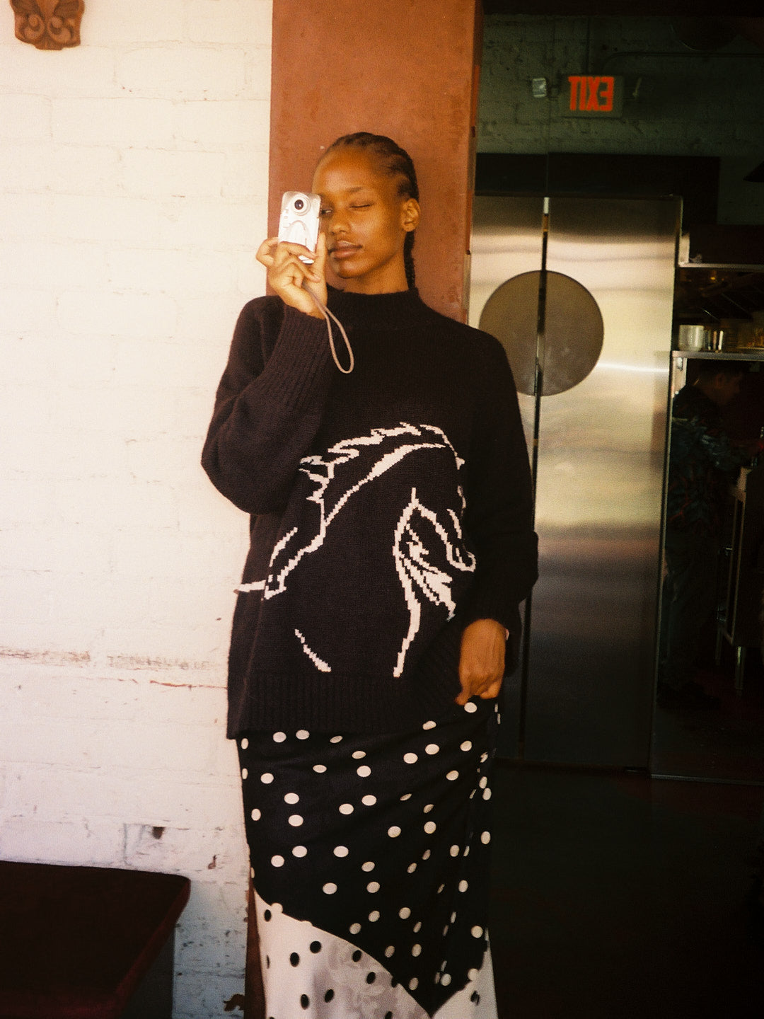 Lisa Says Gah - Louise Mockneck Sweater - Horses -