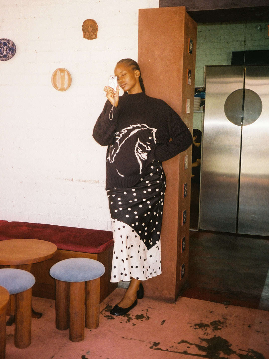 Lisa Says Gah - Louise Mockneck Sweater - Horses -