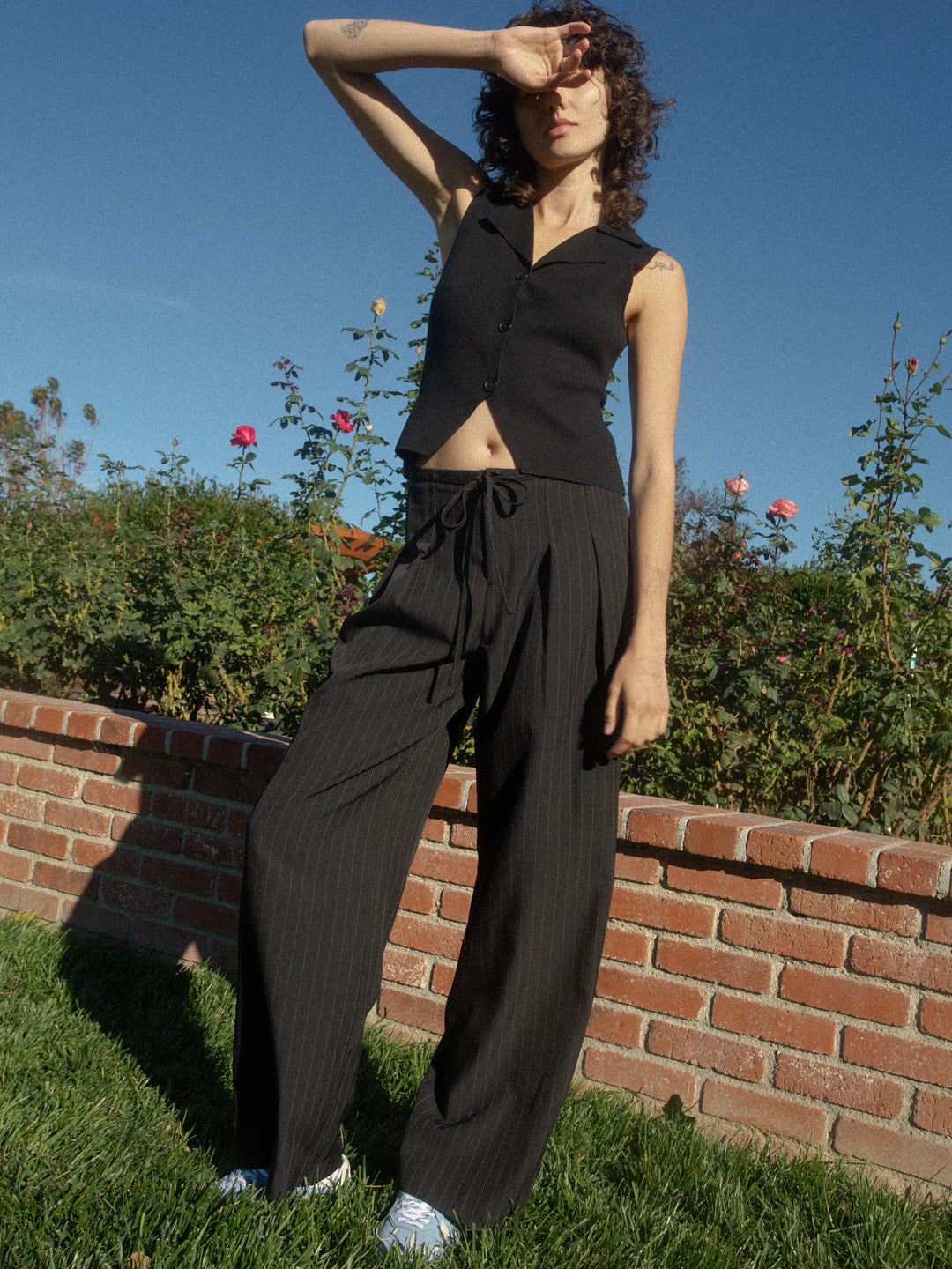 Lisa Says Gah - Margot Pant - Black Pinstripe -