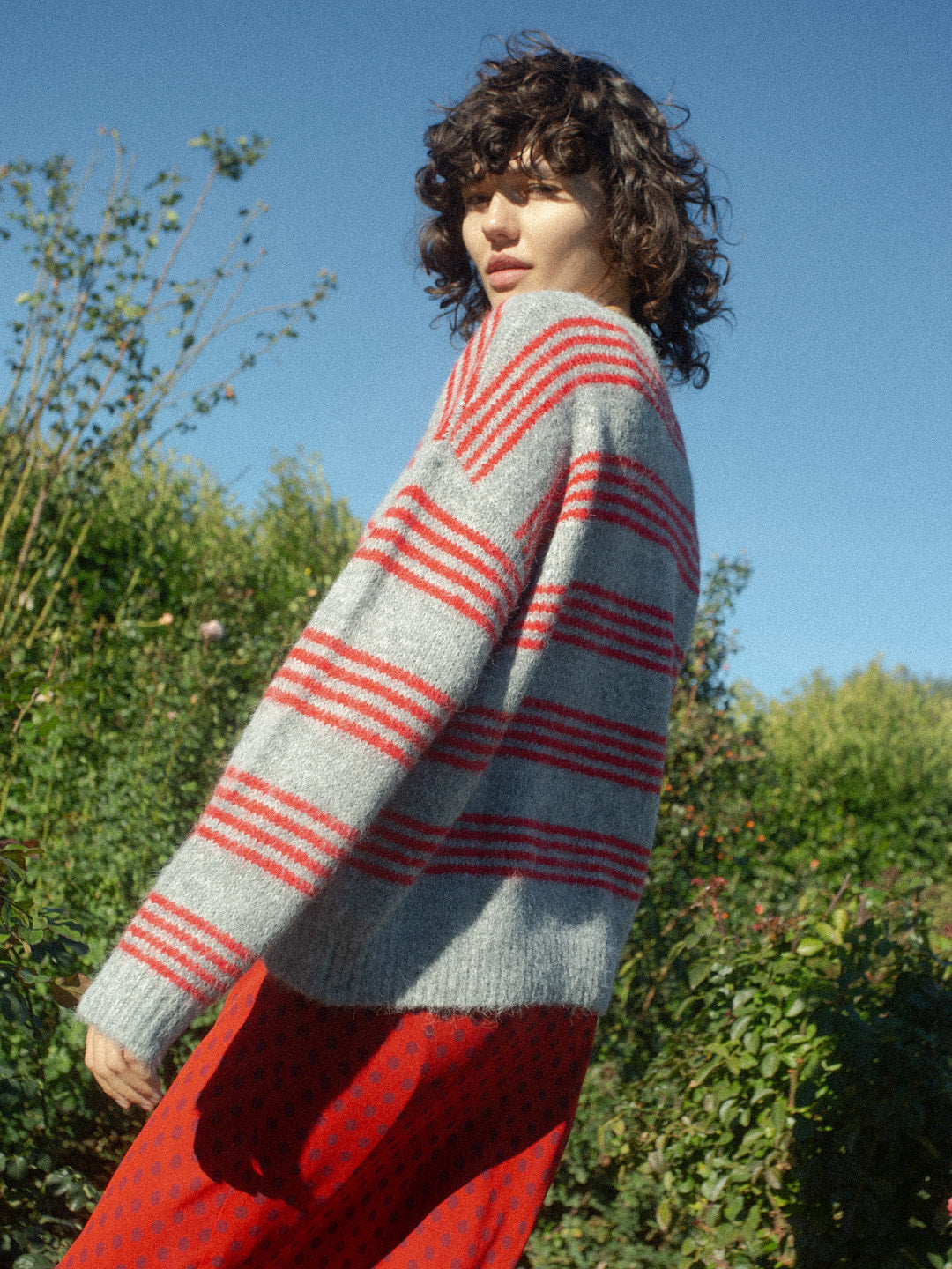 Lisa Says Gah - Bronte Sweater - Grey Stripe -