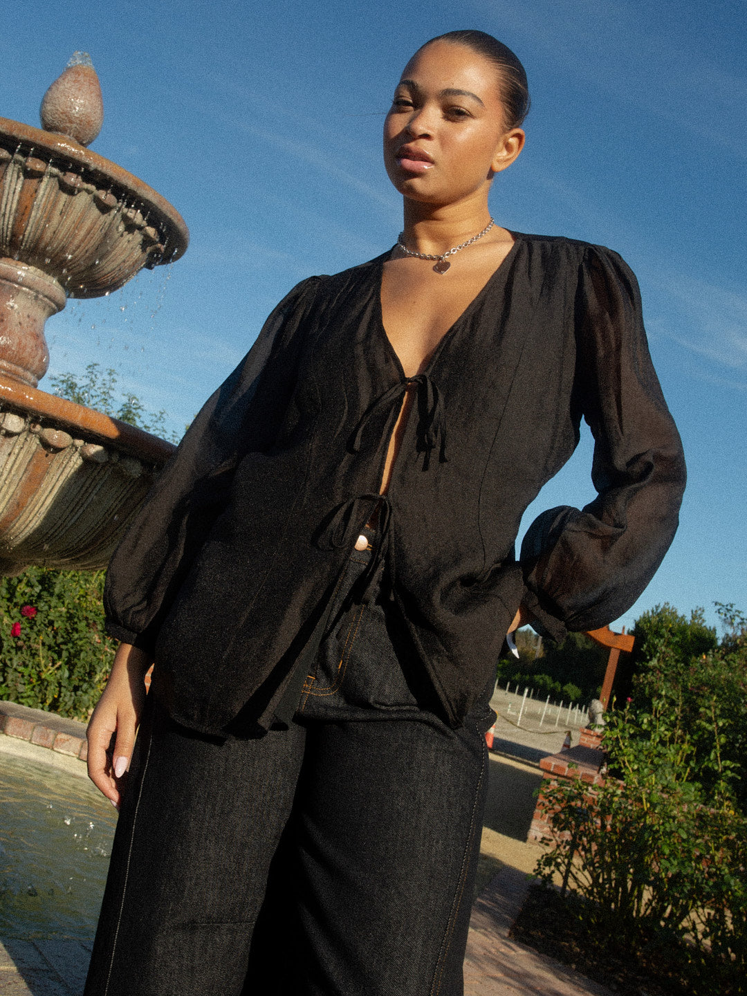 Lisa Says Gah - Meera Blouse - Black Organza -