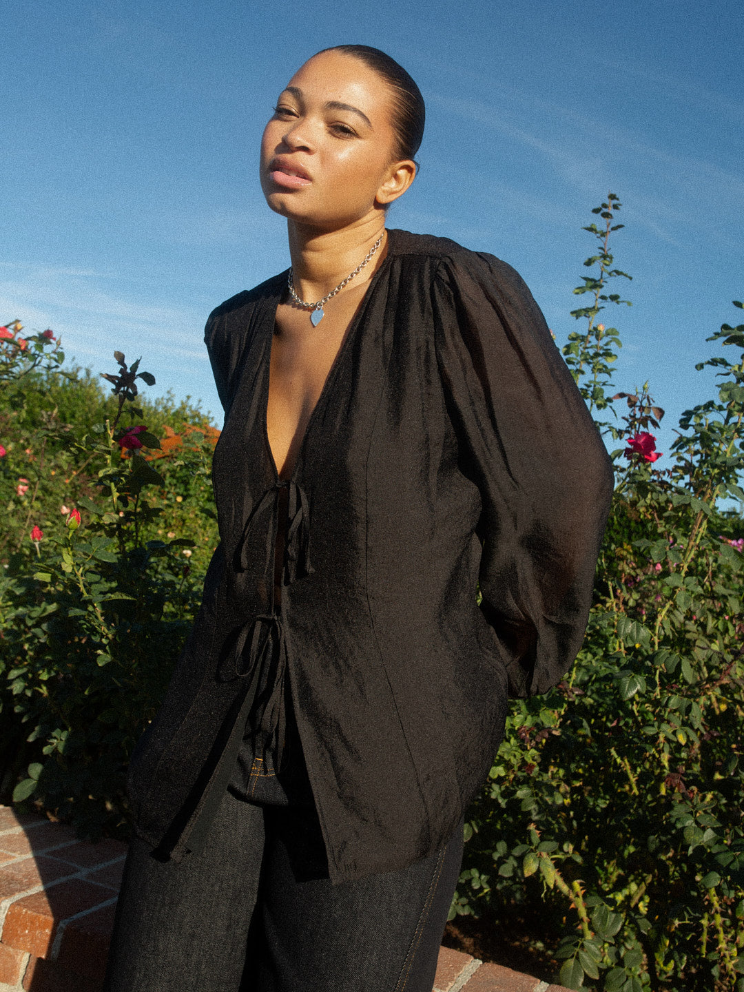 Lisa Says Gah - Meera Blouse - Black Organza -