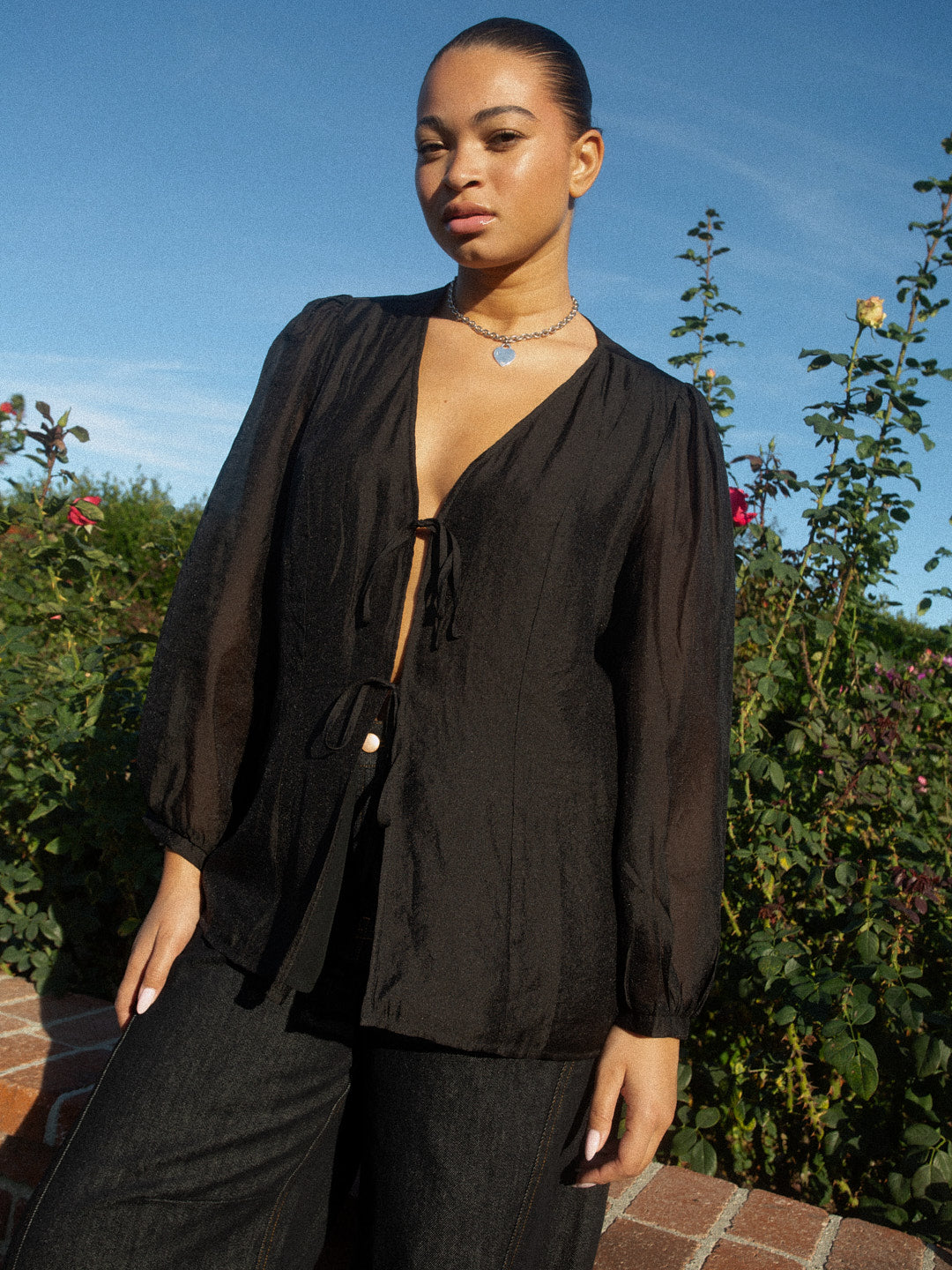 Lisa Says Gah - Meera Blouse - Black Organza -
