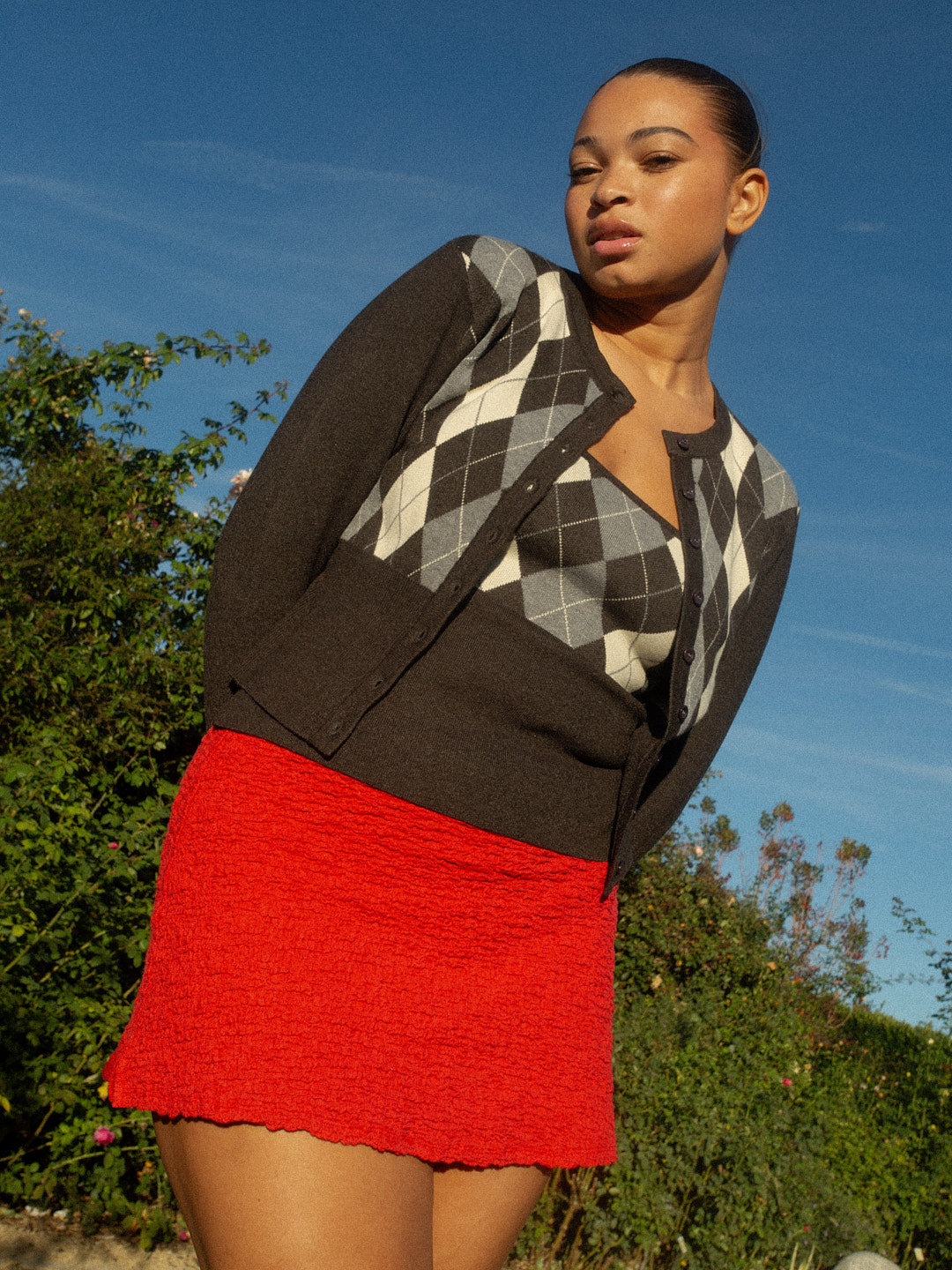 Lisa Says Gah - Emi Cardi - Grey Argyle -
