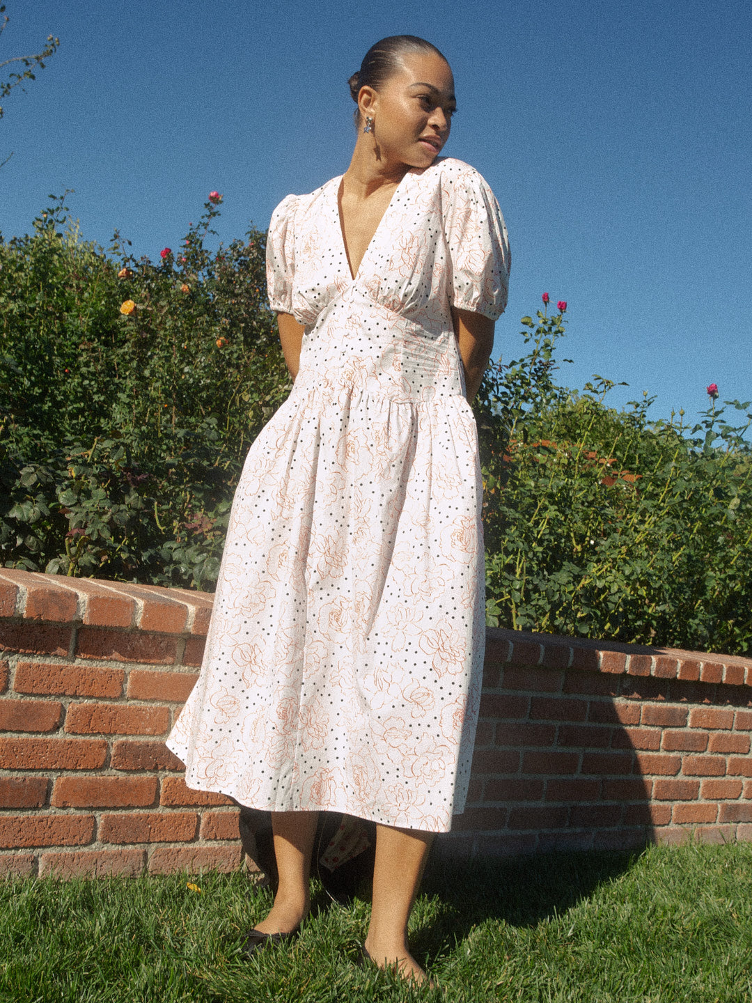 Lisa Says Gah - Elizabeth Dress - Rose White Dot -