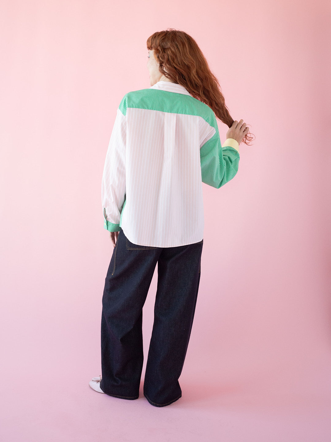 Lisa Says Gah - Amy Long Sleeve Button Up - Soft Stripe -