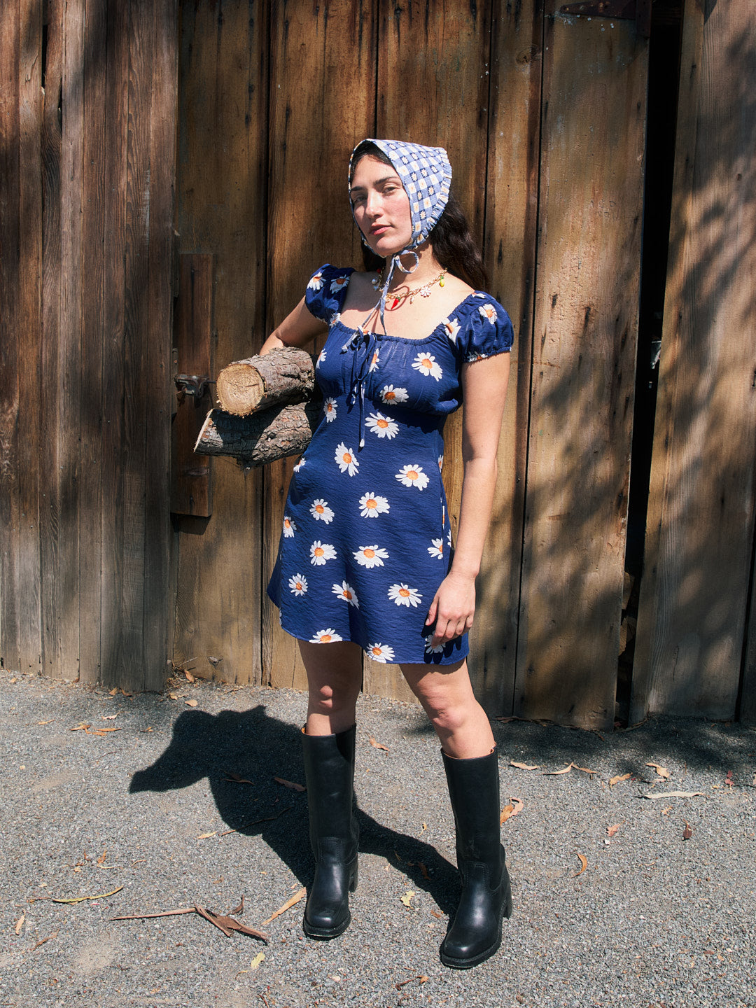 Lisa Says Gah - Suzy Dress - Navy Daisy -