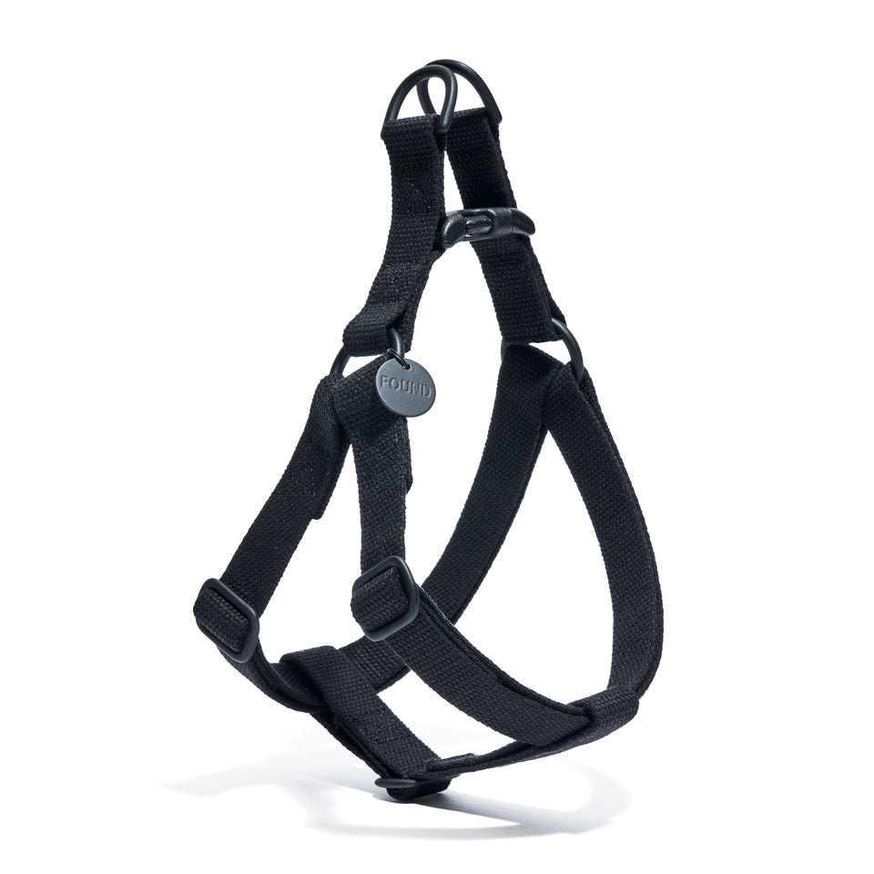 Found My Animal - Cotton Dog & Cat Harness - Matte Black -