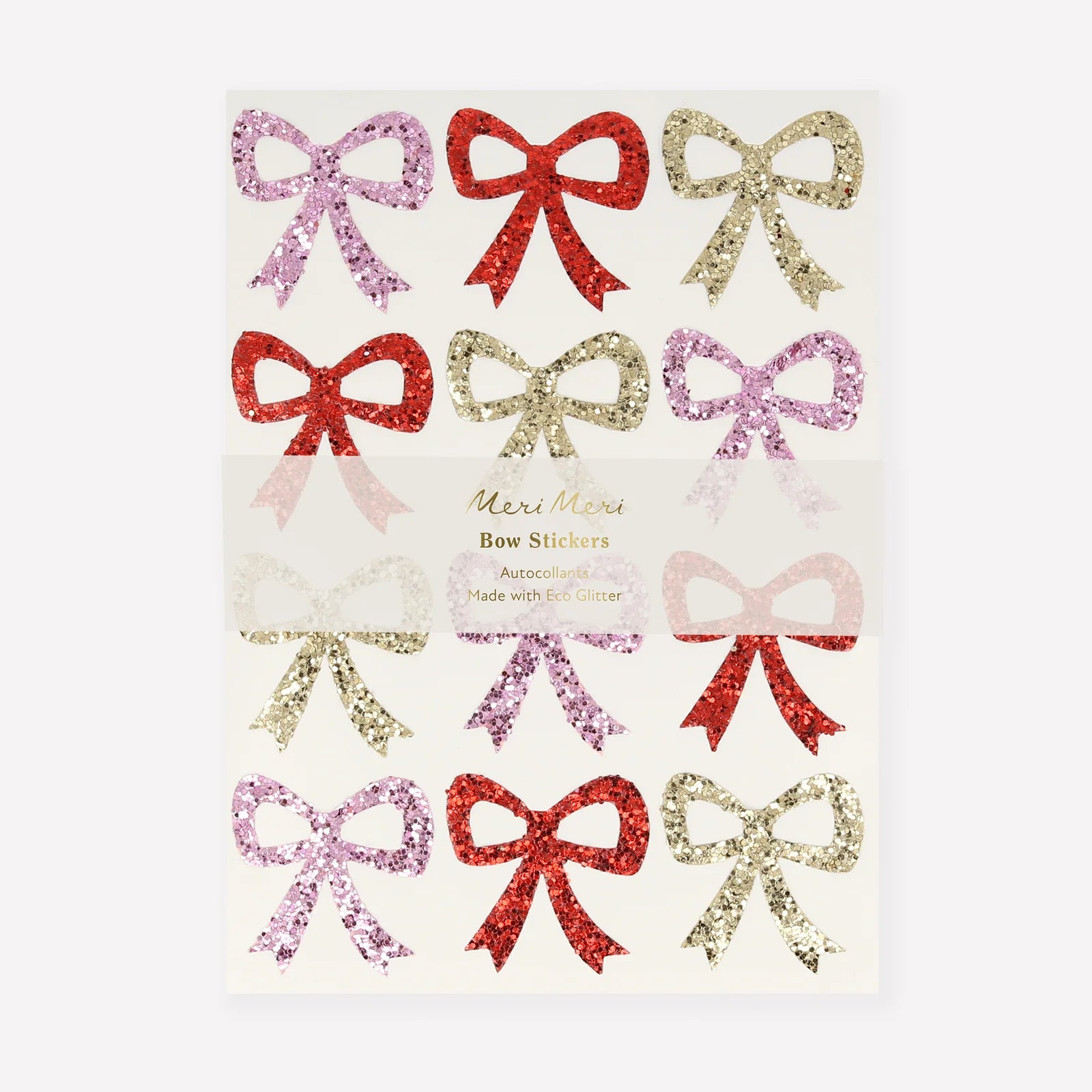 Meri Meri - Glitter Bow Stickers -