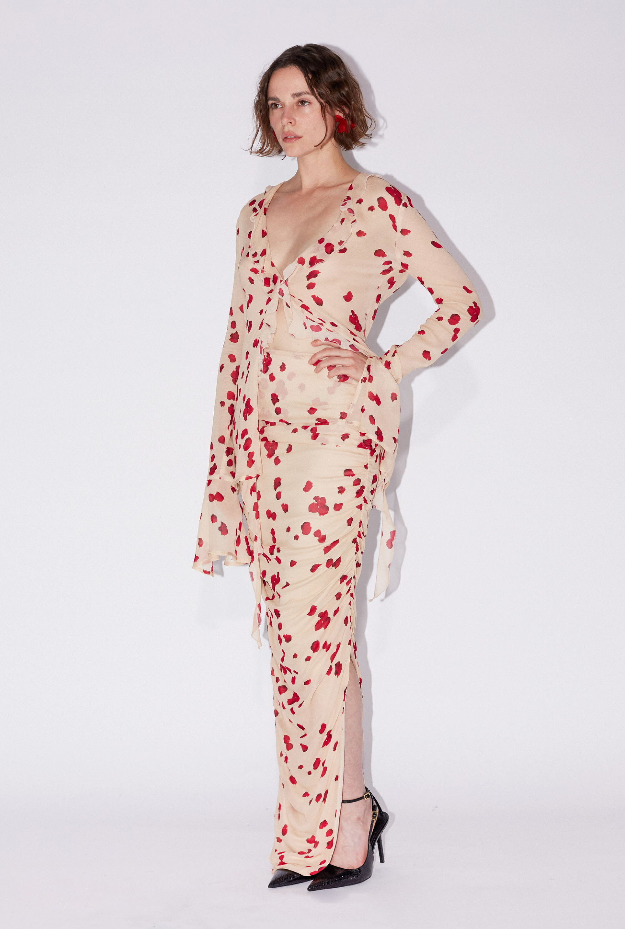 SAEMDI - LYKKE PRINTED CHFFON SKIRT -