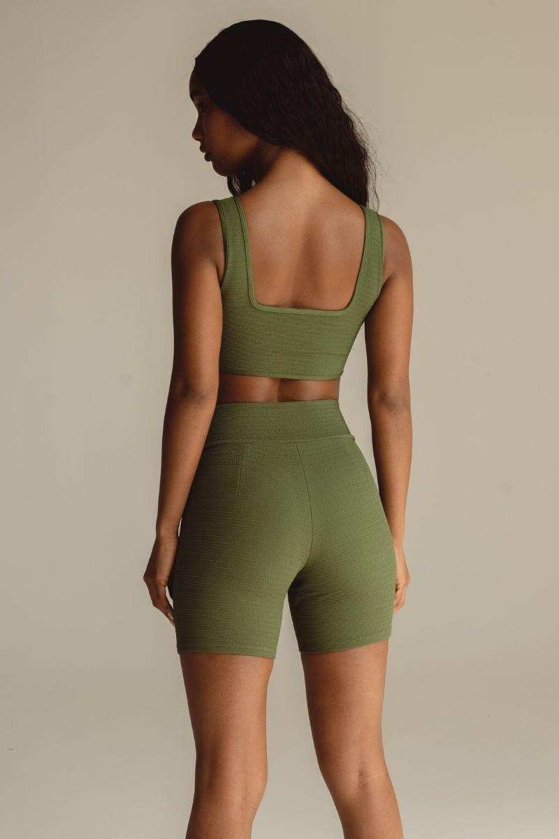 Montce - Olive Micro Scrunch Allie Bikini Top -