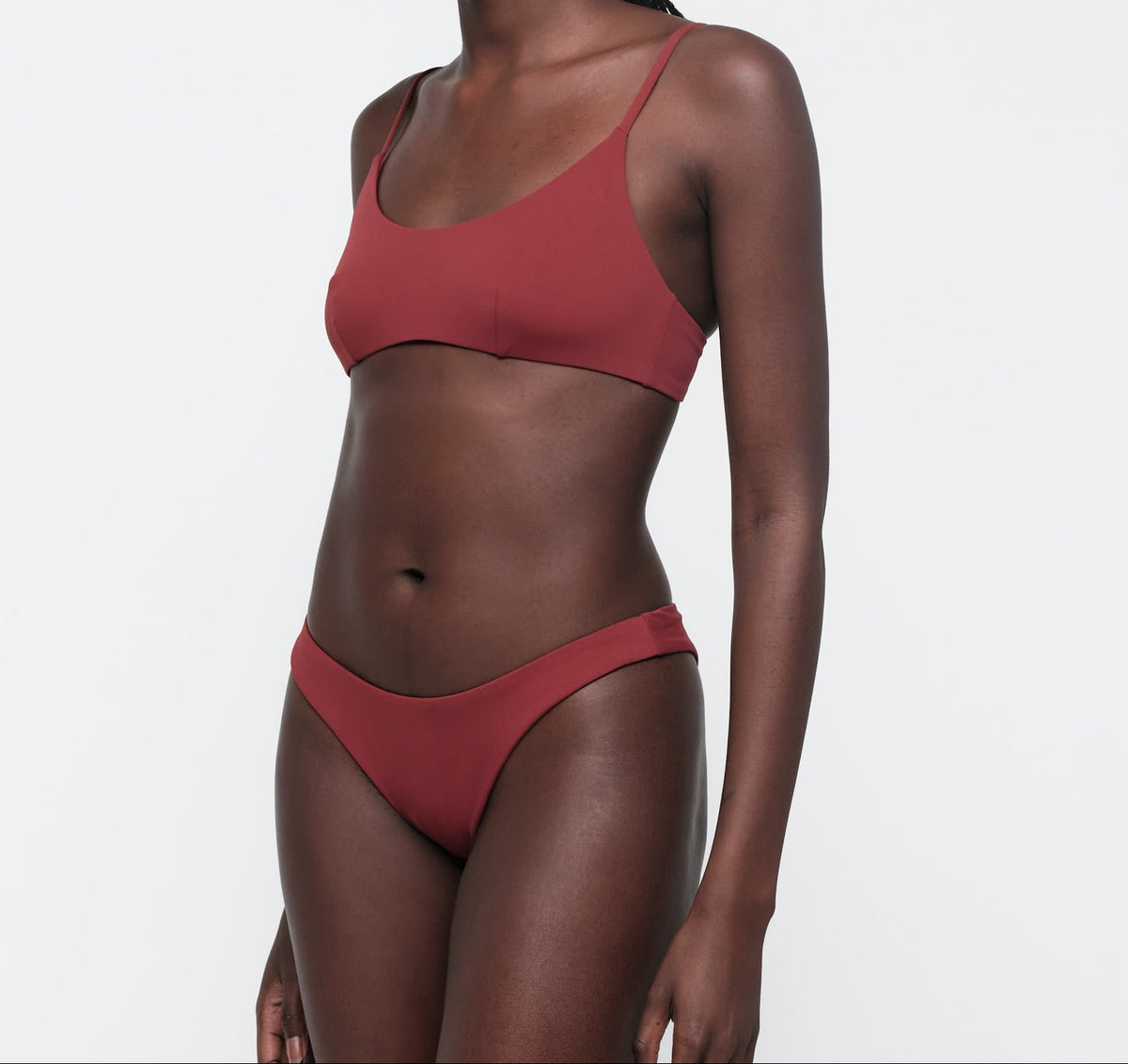 Organic Basics - Swim Cheeky Bikini Bottom - Hibiscus Kiss -