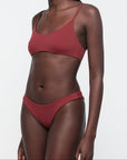 Organic Basics - Swim Cheeky Bikini Bottom - Hibiscus Kiss -
