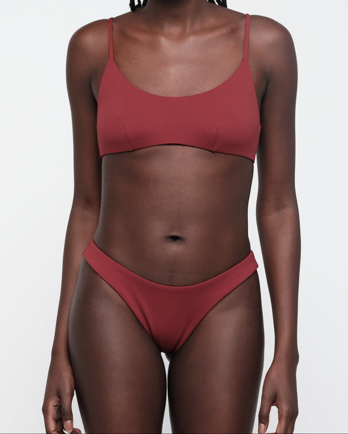 Organic Basics - Swim Scoop Bikini Top - Hibiscus Kiss -