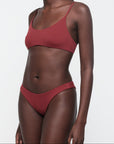 Organic Basics - Swim Scoop Bikini Top - Hibiscus Kiss -