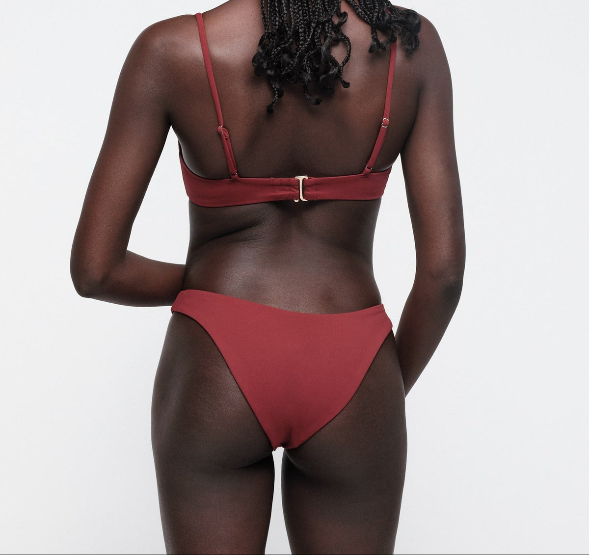 Organic Basics - Swim Scoop Bikini Top - Hibiscus Kiss -