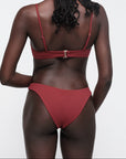 Organic Basics - Swim Scoop Bikini Top - Hibiscus Kiss -